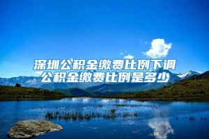 深圳公积金缴费比例下调公积金缴费比例是多少