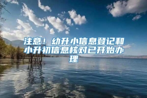 注意！幼升小信息登记和小升初信息核对已开始办理