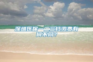 深圳医保一二三档缴费有何不同？