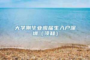 大学刚毕业应届生入户深圳（须知）