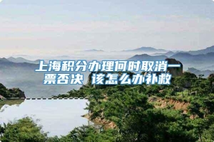 上海积分办理何时取消一票否决 该怎么办补救