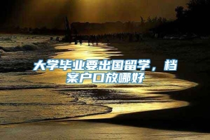 大学毕业要出国留学，档案户口放哪好