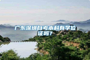 广东深圳自考本科有学位证吗？