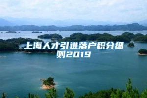 上海人才引进落户积分细则2019