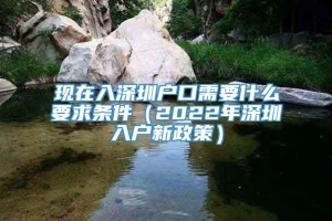 现在入深圳户口需要什么要求条件（2022年深圳入户新政策）