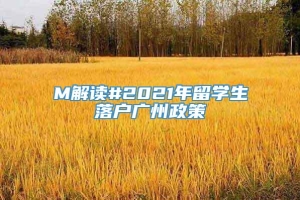 M解读#2021年留学生落户广州政策