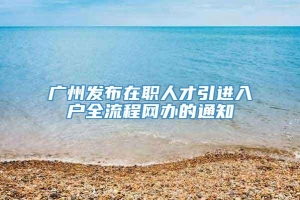 广州发布在职人才引进入户全流程网办的通知