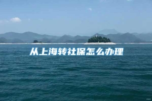 从上海转社保怎么办理