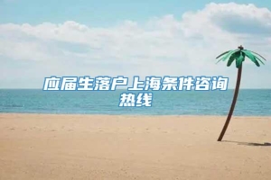 应届生落户上海条件咨询热线