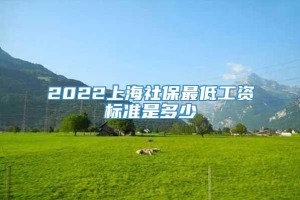 2022上海社保最低工资标准是多少