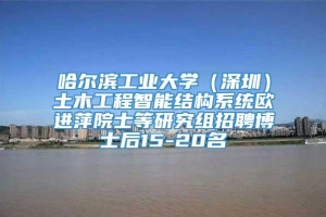 哈尔滨工业大学（深圳）土木工程智能结构系统欧进萍院士等研究组招聘博士后15-20名