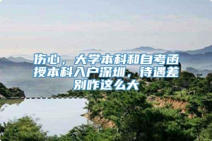 伤心，大学本科和自考函授本科入户深圳，待遇差别咋这么大