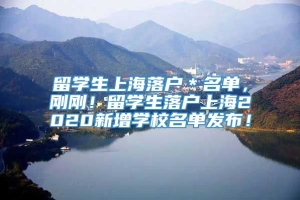 留学生上海落户＊名单，刚刚！留学生落户上海2020新增学校名单发布！