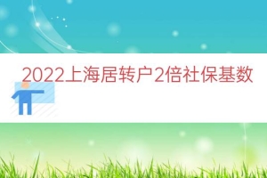 2022上海居转户2倍社保基数（上海落户社保基数）