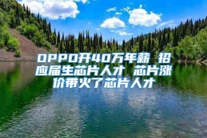 OPPO开40万年薪 招应届生芯片人才 芯片涨价带火了芯片人才