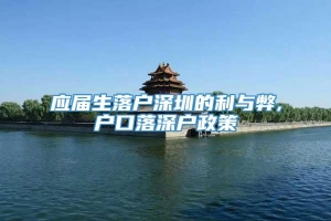 应届生落户深圳的利与弊,户口落深户政策