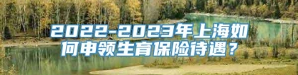 2022-2023年上海如何申领生育保险待遇？