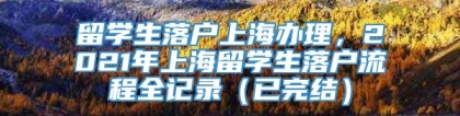 留学生落户上海办理，2021年上海留学生落户流程全记录（已完结）