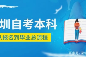 深圳自考本科从报名到毕业流程汇总