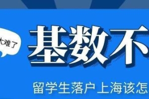 上月基数不够9339，8月留学生想落户上海该怎么办？