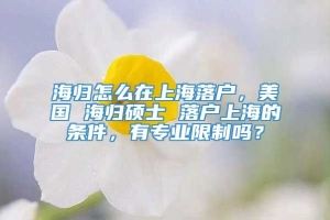 海归怎么在上海落户，美国 海归硕士 落户上海的条件，有专业限制吗？