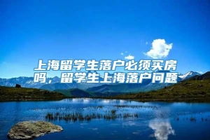 上海留学生落户必须买房吗，留学生上海落户问题