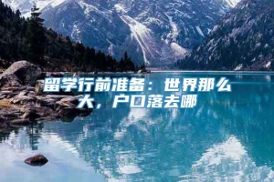 留学行前准备：世界那么大，户口落去哪