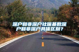 深户和非深户社保基数深户和非深户具体区别？