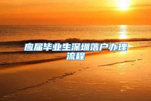 应届毕业生深圳落户办理流程