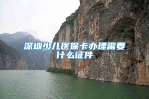 深圳少儿医保卡办理需要什么证件