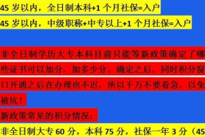 2022年办深户，积分评测资料