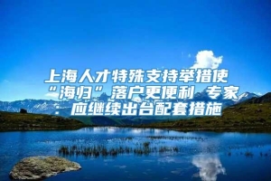 上海人才特殊支持举措使“海归”落户更便利 专家：应继续出台配套措施