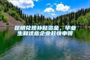 昆明兑现补贴资金，毕业生和这些企业赶快申领