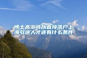 博士高工可以直接落户上海引进人才还有什么条件