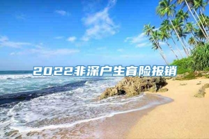 2022非深户生育险报销