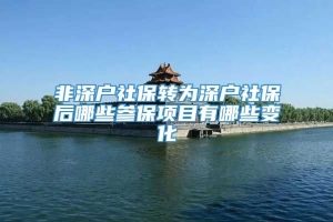 非深户社保转为深户社保后哪些参保项目有哪些变化