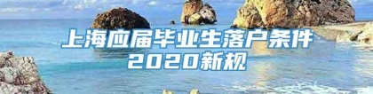 上海应届毕业生落户条件2020新规