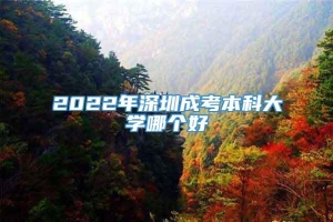 2022年深圳成考本科大学哪个好