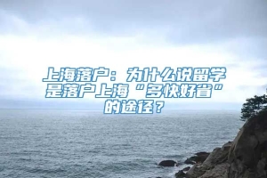 上海落户：为什么说留学是落户上海“多快好省”的途径？