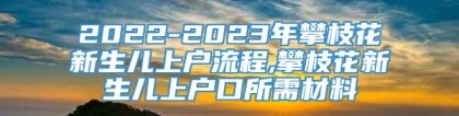 2022-2023年攀枝花新生儿上户流程,攀枝花新生儿上户口所需材料