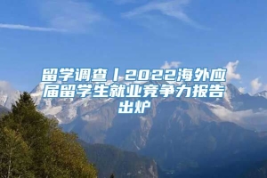 留学调查丨2022海外应届留学生就业竞争力报告出炉