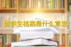 留学生档案是什么意思