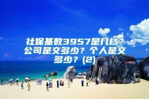 社保基数3957是几档？公司是交多少？个人是交多少？(2)