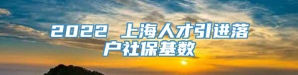 2022 上海人才引进落户社保基数