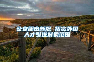 公安部出新规 拓宽外国人才引进对象范围