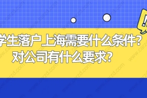 留学生落户上海需要什么条件？对公司有什么要求？附经典案例分析！