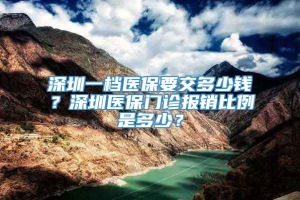 深圳一档医保要交多少钱？深圳医保门诊报销比例是多少？