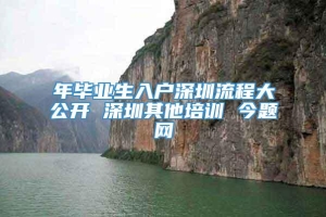 年毕业生入户深圳流程大公开 深圳其他培训 今题网